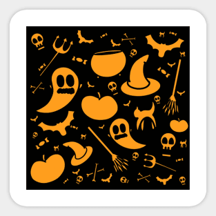 Halloween pattern mask Sticker